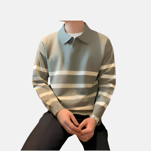 Gestreifter Polopullover