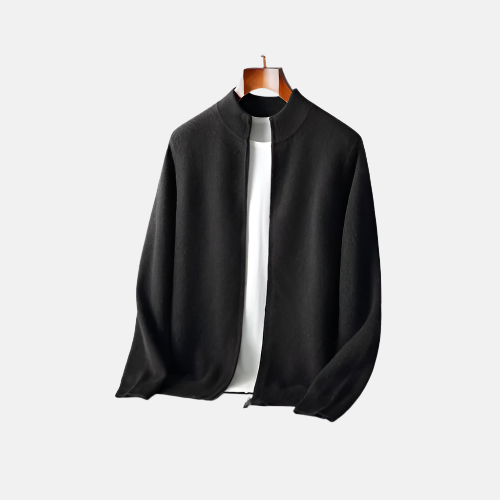 Merino Ull Full Zip Svart