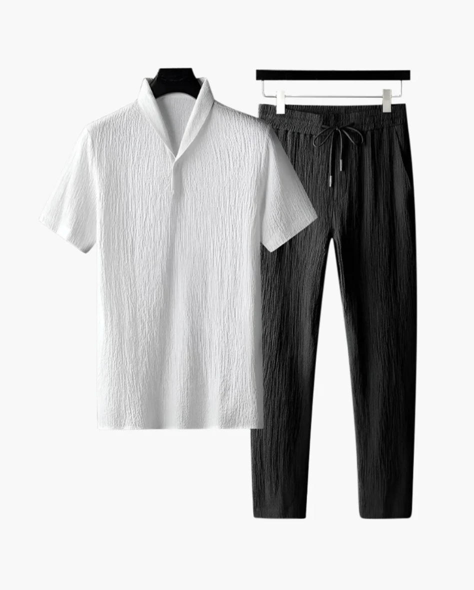 Set aus Poloshirt und Hose aus Baumwolle