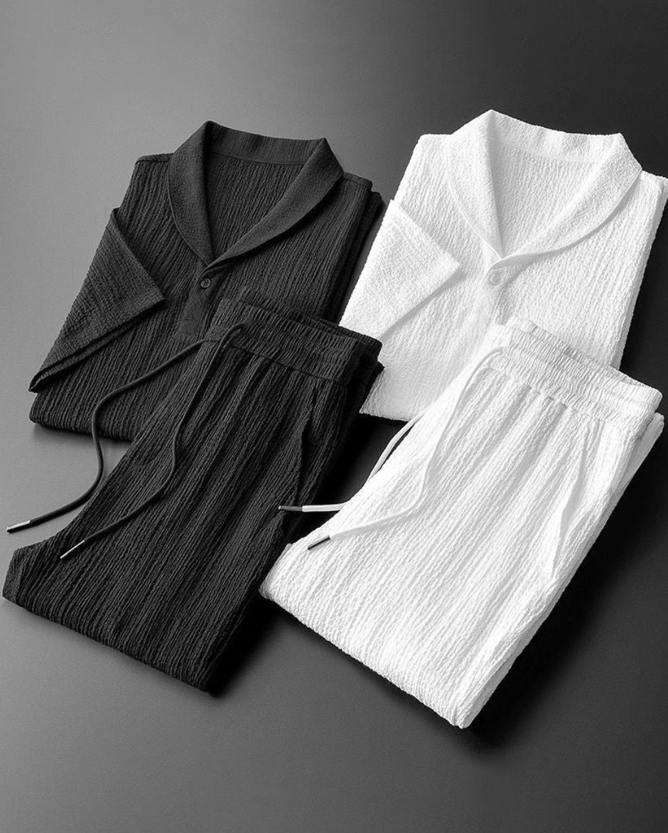 Set aus Poloshirt und Hose aus Baumwolle