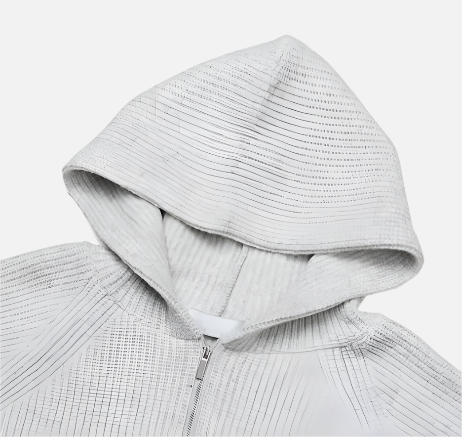 Kapuzenjacke mit halbem Reißverschluss