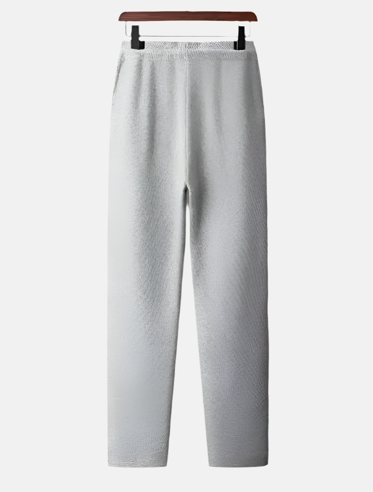 Lys Grå Merino Ull Sweatpants