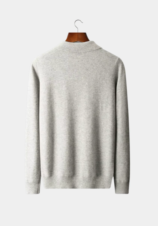 Merino Ull Polo Quarter Zip