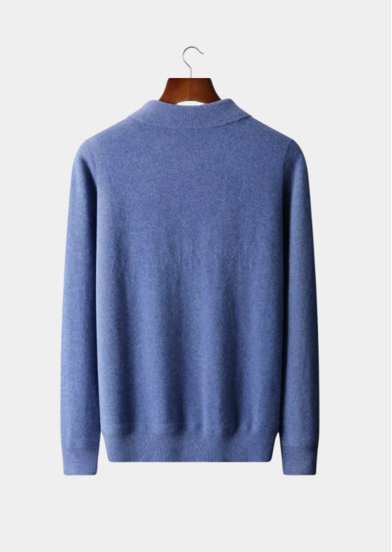 Merino Ull Polo Quarter Zip
