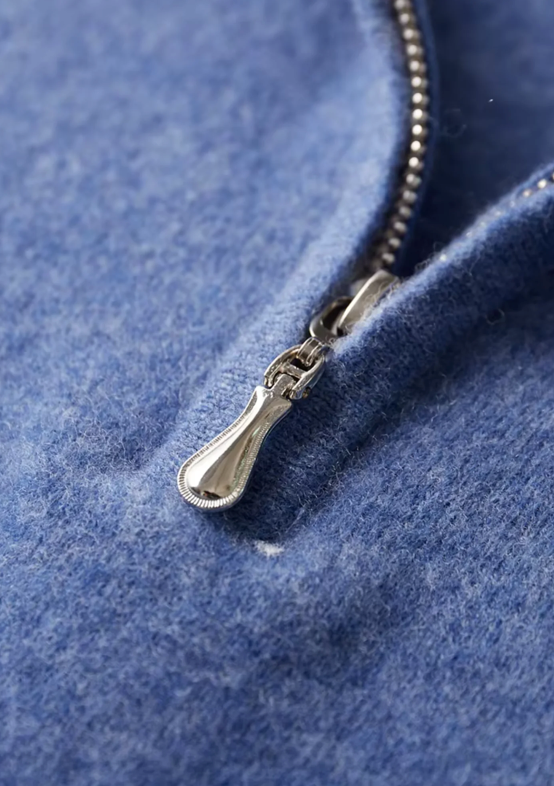 Merino Ull Polo Quarter Zip